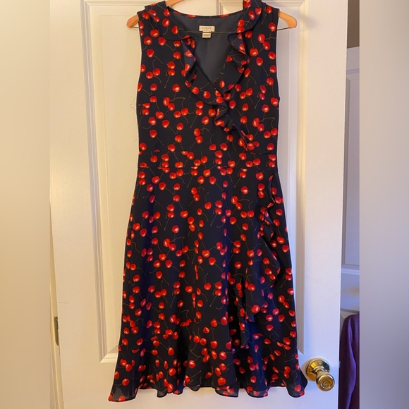 J.Crew Midi Cherry Dress - Picture 1 of 6